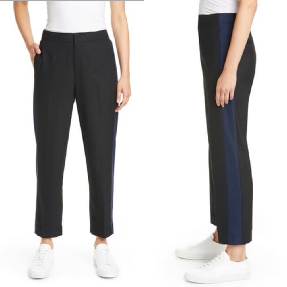 CLUB MONACO Ryanne Tuxedo Stripe Crop Pants